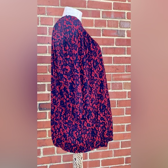 Michael Michael Kors  Red / Black  Blouse  Size 2X | MK15 - Picture 3 of 17